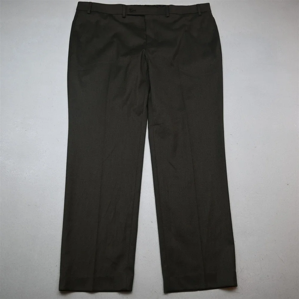 Lauren Ralph Lauren 40x30 Brown Flat Front Straight Dress Mens Pants